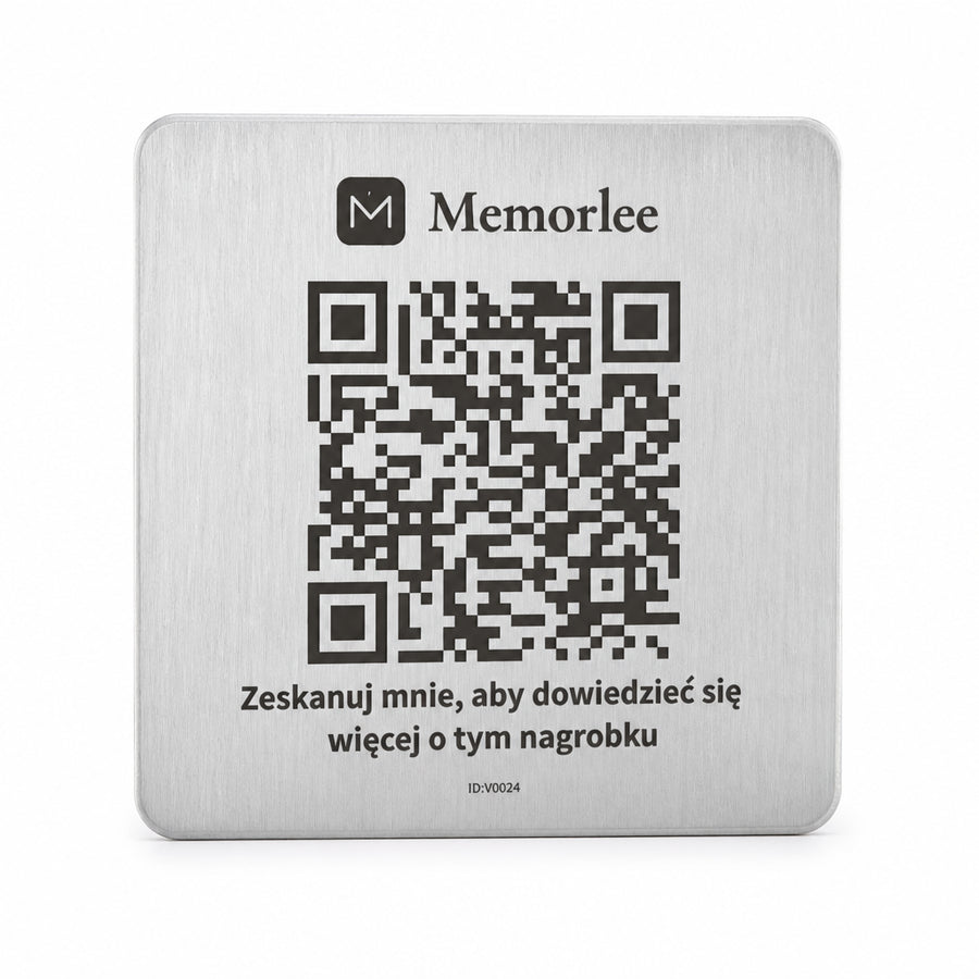 Tabliczka ze stali nierdzewnej Memorlee QR